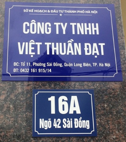 Làm biển công ty inox